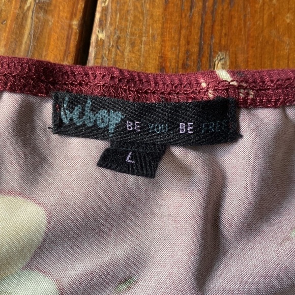 🆕 BeBop Off-Shoulder Romper with Skirt Floral Playsuit Large - Picture 11 of 14